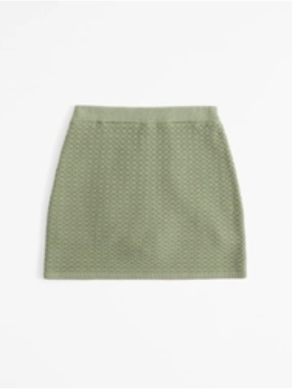 Abercrombie & Fitch Olive Textured Knit Mini Skort